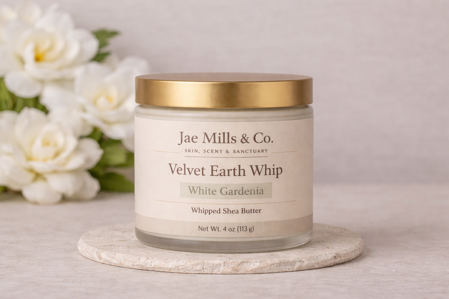 Velvet Earth Whip – Whipped Shea Body Butter | White Gardenia